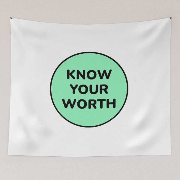 Item preview, Self esteem positive affirmations - Know your worth designed and sold by Inspirationmotivation.