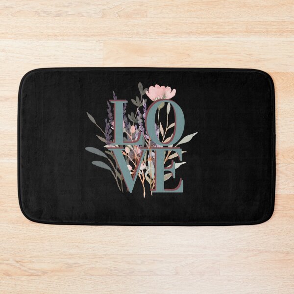 Item preview, Adorable Pastel Love Typography Set Against Spring Bloom Wildflowers  designed and sold by Flowerartlovers.