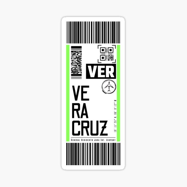 Vista previa del artículo con la obra «Etiqueta de equipaje clásica VERACRUZ VER pegatina de viaje», diseñado y vendido por LeddsoDello.