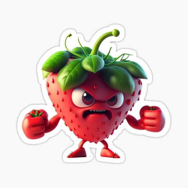 Fruit ninja, fruits, kids game character, strawberry, strawberry clipart