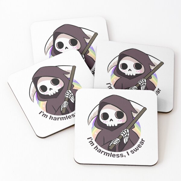 Item preview, Cute funny harmless grim reaper with a rainbow  designed and sold by Yarafantasyart.