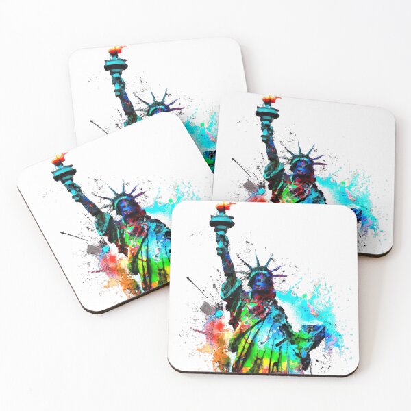 Item preview, Elegant Colorful Abstract Stature Of Liberty designed and sold by nicholekoch1.