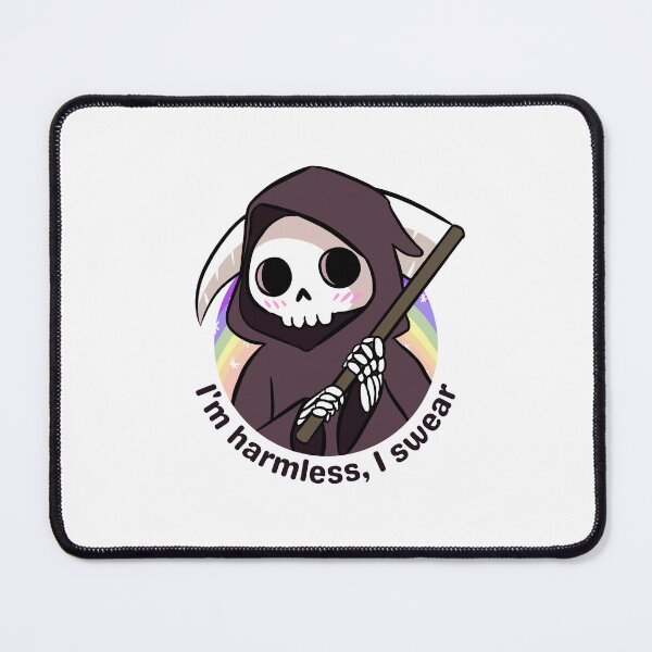 Item preview, Cute funny harmless grim reaper with a rainbow designed and sold by Yarafantasyart.