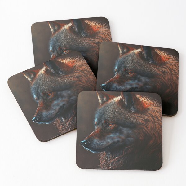 Item preview, Red wolf in the dark designed and sold by Myriam Iart.