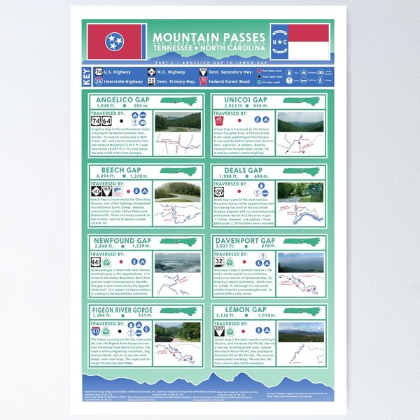 Item preview, Mountain Passes of Tennessee and North Carolina - Part I designed and sold by carolinaphile.