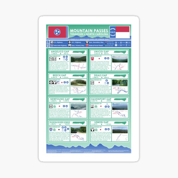 Item preview, Mountain Passes of Tennessee and North Carolina - Part I designed and sold by carolinaphile.