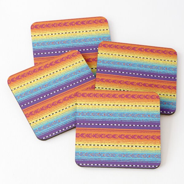 Item preview, Mexican rebozo colorful stripes poncho rainbow serape designed and sold by T-Mex.