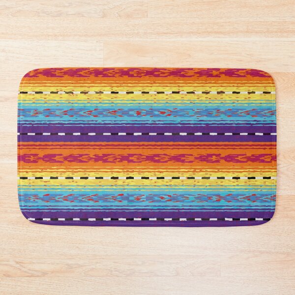 Item preview, Mexican rebozo colorful stripes poncho rainbow serape designed and sold by T-Mex.