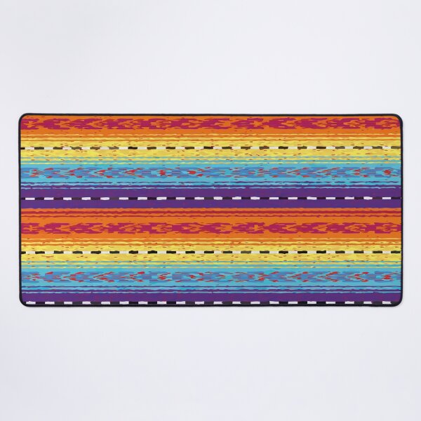 Item preview, Mexican rebozo colorful stripes poncho rainbow serape designed and sold by T-Mex.