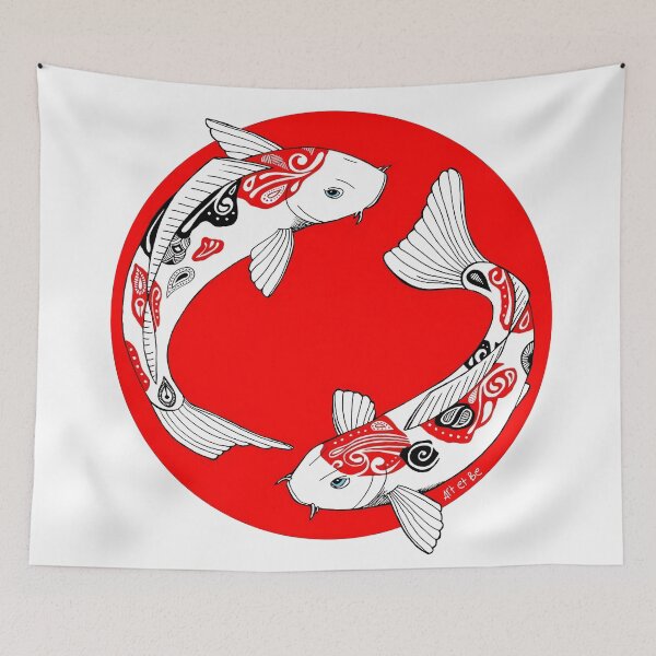 Item preview, Koi Japanese Flag designed and sold by CareyLittlefi.