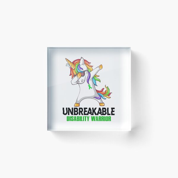 Item preview, Disability Awareness - Unicorn Disability Warrior Ribbon UNBREAKABLE designed and sold by Fernandezf.