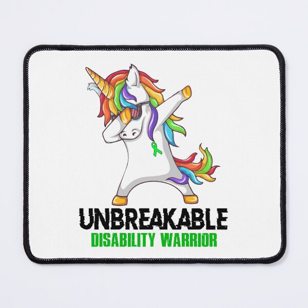 Item preview, Disability Awareness - Unicorn Disability Warrior Ribbon UNBREAKABLE designed and sold by Fernandezf.