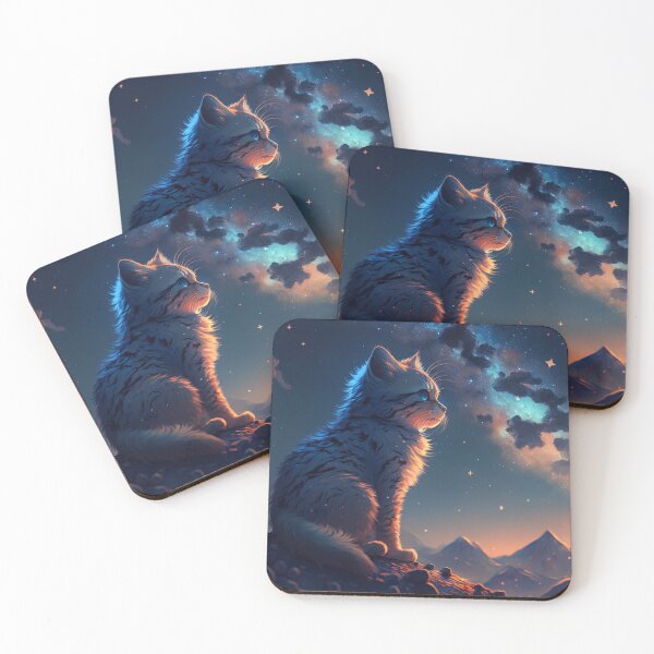 Item preview, Stray Kitten Stargazing under a Space Filled Sky #1 designed and sold by Galviato.