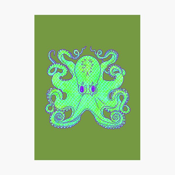 Item preview, Kraken Sea Monster - Blue Green designed and sold by LaRoach Digital Arts.