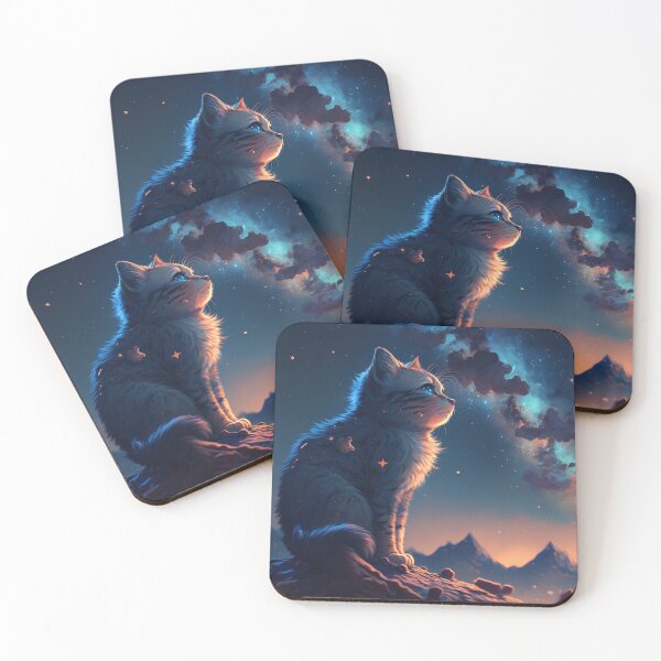 Item preview, Stray Kitten Stargazing under a Space Filled Sky #2 designed and sold by Galviato.