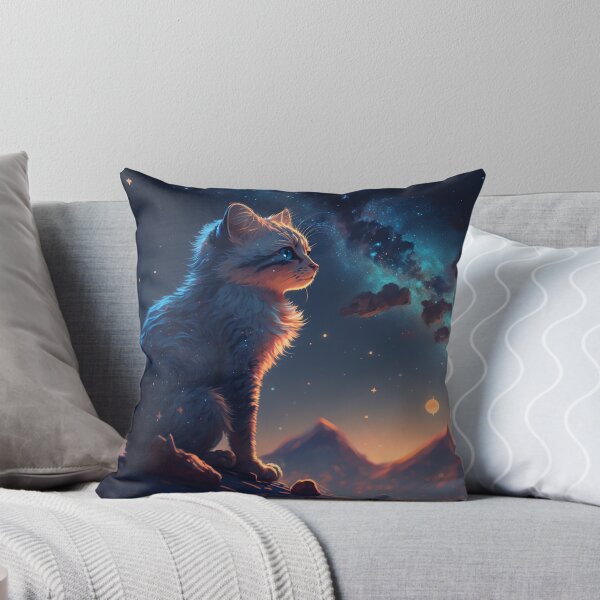 Item preview, Stray Kitten Stargazing under a Space Filled Sky #3 designed and sold by Galviato.