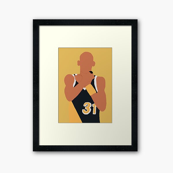 "Reggie Miller Choke Zeichen" Gerahmter Kunstdruck von RatTrapTees