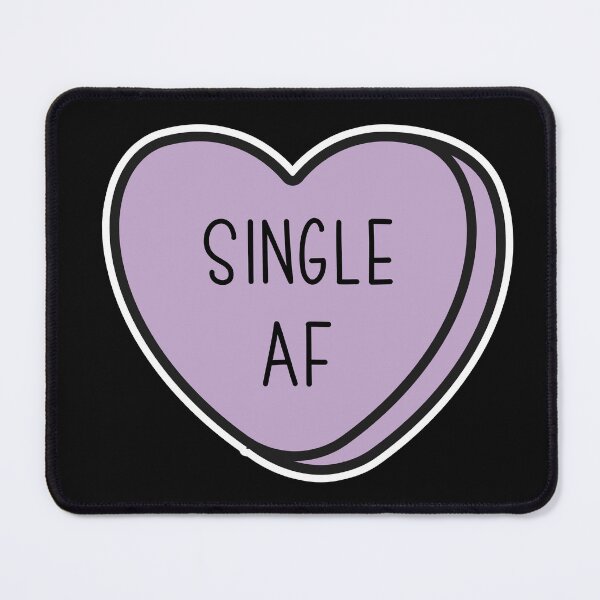 Item preview, SINGLE AF Anti-Valentine, ew valentines conversation heart, rude valentines, anti valentine, eww valentines, ew valentines designed and sold by hitechmom.