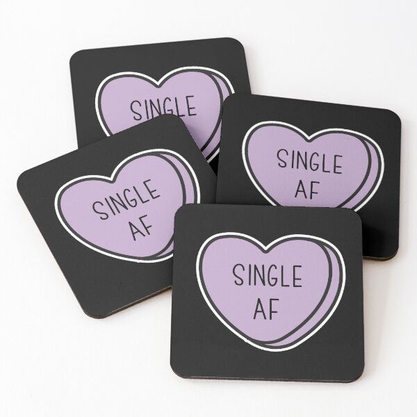 Item preview, SINGLE AF Anti-Valentine, ew valentines conversation heart, rude valentines, anti valentine, eww valentines, ew valentines designed and sold by hitechmom.