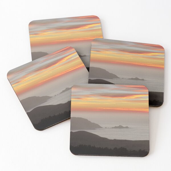 Item preview, Sunset over Pacifica and Montara Coastlines via Milagra Ridge designed and sold by yhelfman.
