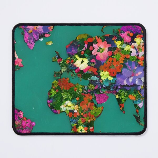 Item preview, Floral World Map designed and sold by gramizzia.