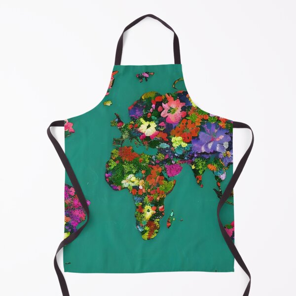 Item preview, Floral World Map designed and sold by gramizzia.