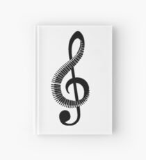 Cuaderno de tapa dura Treble clef and keyboard