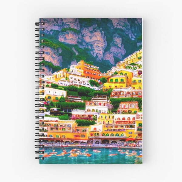 Item preview, Positano Italy Digital Art designed and sold by ArtsyWishesShop.