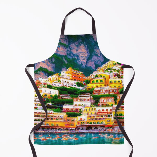 Item preview, Positano Italy Digital Art designed and sold by ArtsyWishesShop.