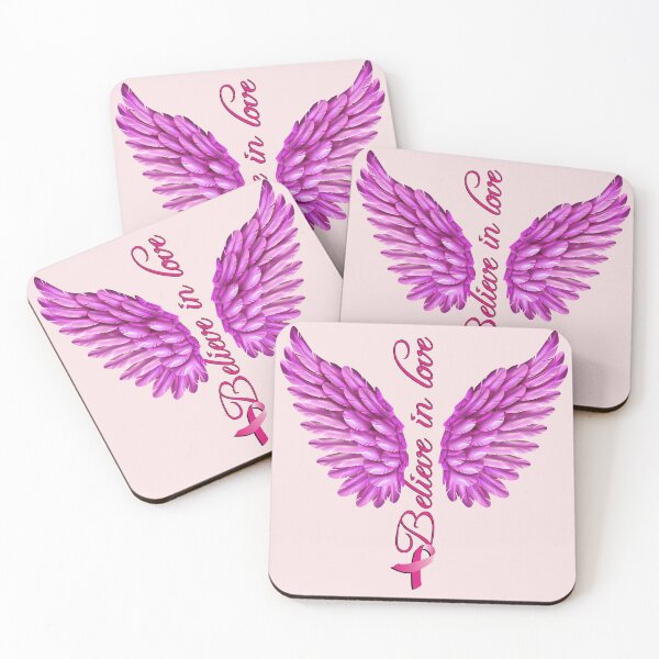 Item preview, Believe In Love Pink Angel WIngs Breast Cancer Awareness designed and sold by tamdevo1.