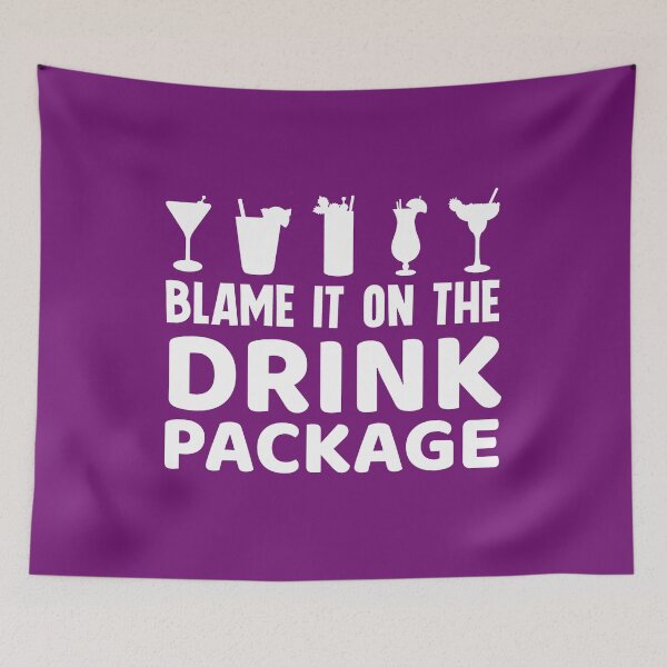 Item preview, Blame It On The Drink Package. Funny Cruise Quote, Vacation Quote, Family Cruise designed and sold by DesignHouse07.