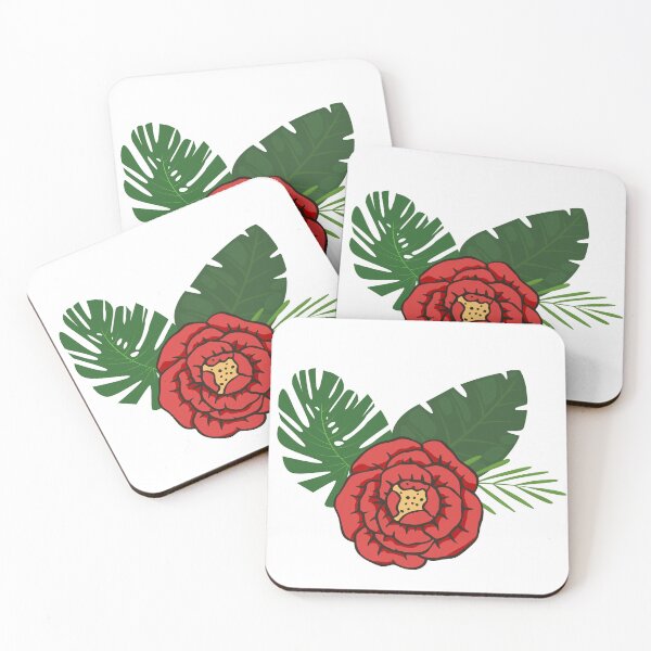 Item preview, Tropical flowers with plants designed and sold by tsipka.