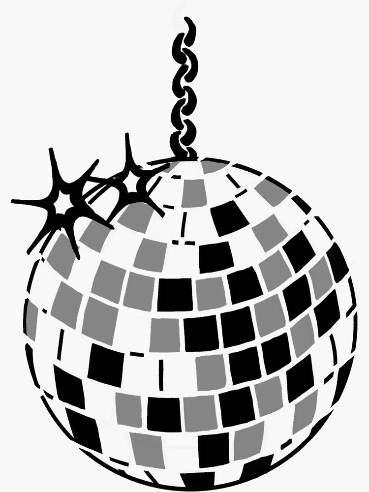 "Retro disco ball" Sticker for Sale by Twistedreamland Redbubble