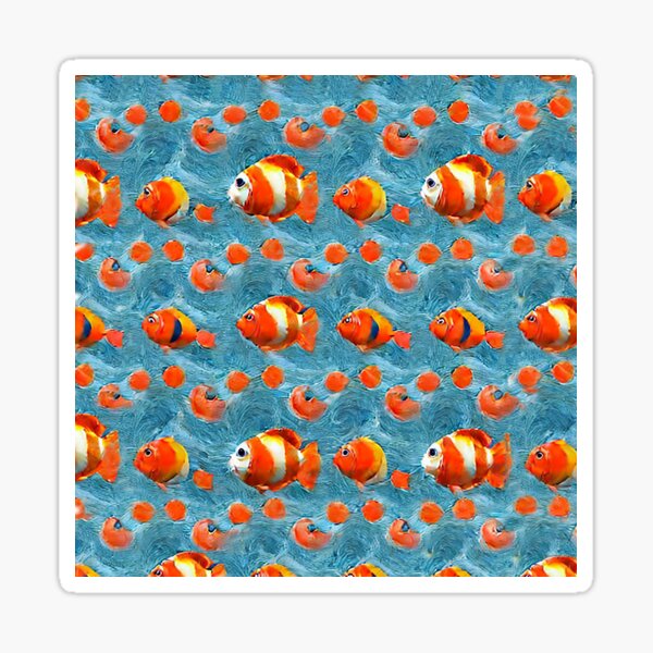 Item preview, Clownfish Sealife Pattern designed and sold by pelagio.