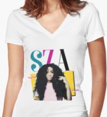 SZA - 90's Inspired Women's Fitted V-Neck T-Shirt