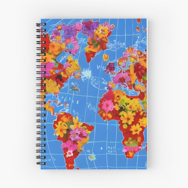 Item preview, Floral World Map designed and sold by gramizzia.