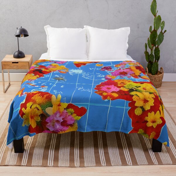 Item preview, Floral World Map designed and sold by gramizzia.