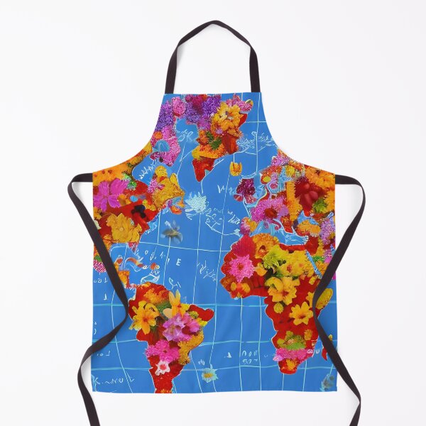 Item preview, Floral World Map designed and sold by gramizzia.