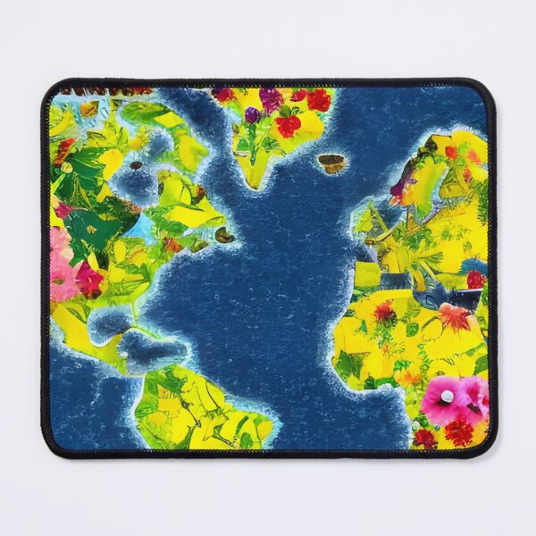 Item preview, Floral World Map designed and sold by gramizzia.