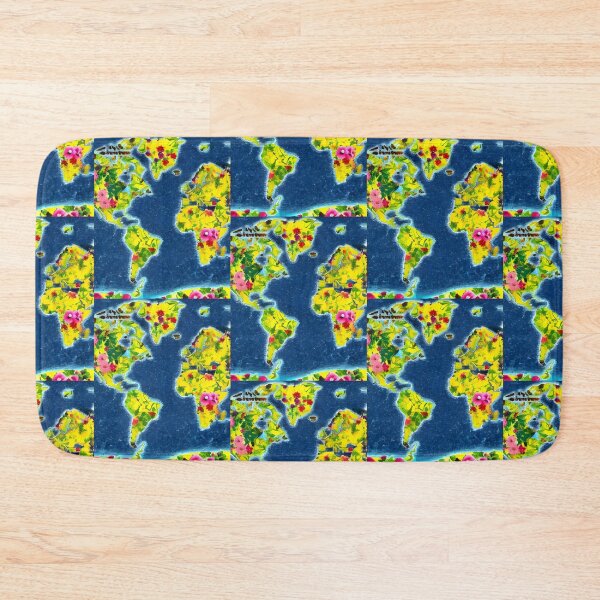 Item preview, Floral World Map designed and sold by gramizzia.