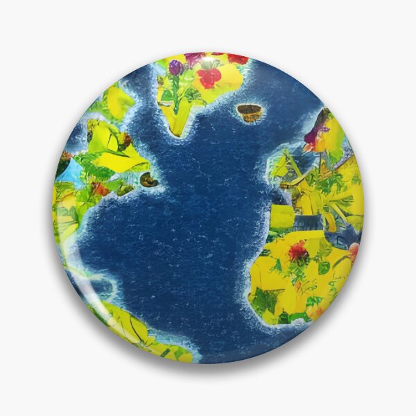 Item preview, Floral World Map designed and sold by gramizzia.