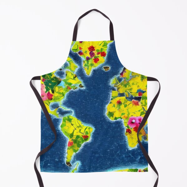 Item preview, Floral World Map designed and sold by gramizzia.