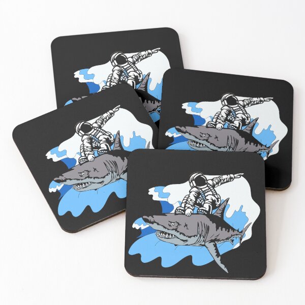 Item preview, Astrosurfer, Surfing on Shark designed and sold by LifeofWindy.