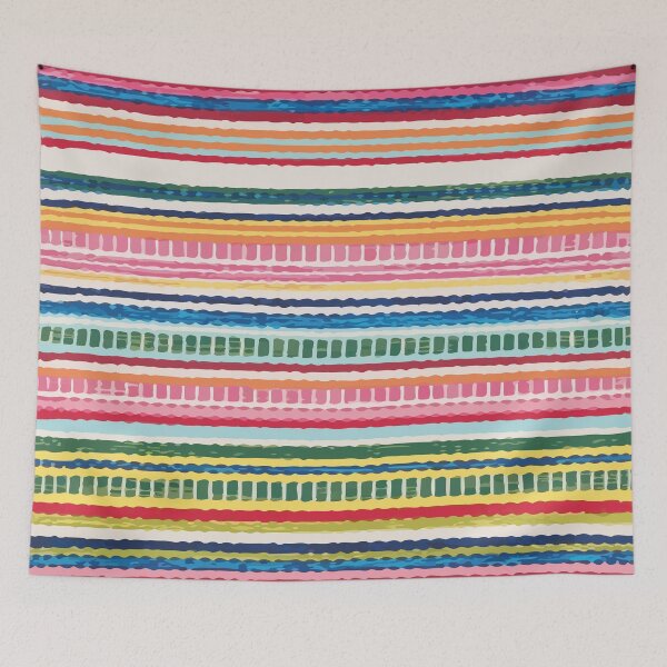 Item preview, Mexican rebozo texture colorful serape stripes designed and sold by T-Mex.