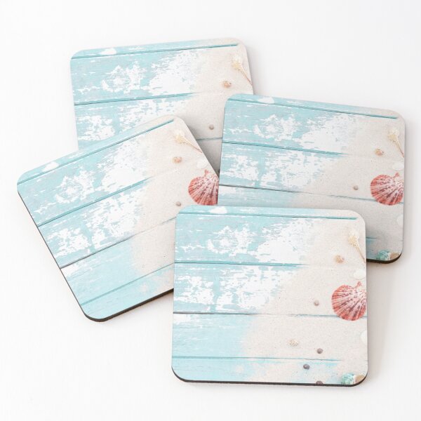 Item preview, Sandy shells on shiplap designed and sold by therapymama.