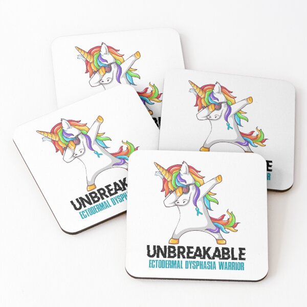 Item preview, Ectodermal Dysphasia Awareness - Unicorn Ectodermal Dysphasia Warrior Ribbon UNBREAKABLE designed and sold by Fernandezf.