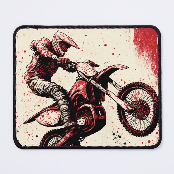 Item preview, Dirt Bike With Red and Black Paint Splash Design designed and sold by KoolArtDistrict.