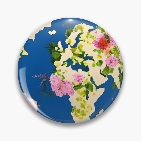 Item preview, Floral World Map designed and sold by gramizzia.
