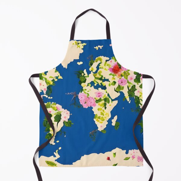 Item preview, Floral World Map designed and sold by gramizzia.