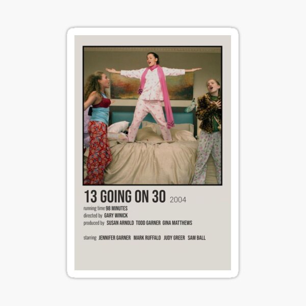 "13 going on 30 minimalistic poster" Sticker for Sale by rocchic2003